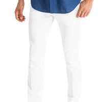 Cream Regular Fit Standard Cut Lycra Canvas / Chino Trousers
