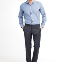 Petrol 7 Drop Slim Fit Dar Kesim Ekose Kumaş Pantolon