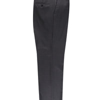 Anthracite 4-Drop Relaxed Fit Classic Plaid Fabric Trousers