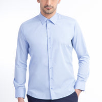 Mavi Uzun Kol Slim Fit Dar Kesim Gömlek