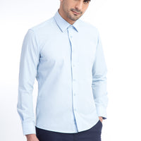 Light Blue Long Sleeve Slim Fit Narrow Cut Shirt