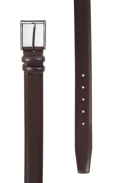 Coffee Plus Size Leather Belt