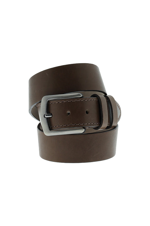 Coffee Sport Leather Belt