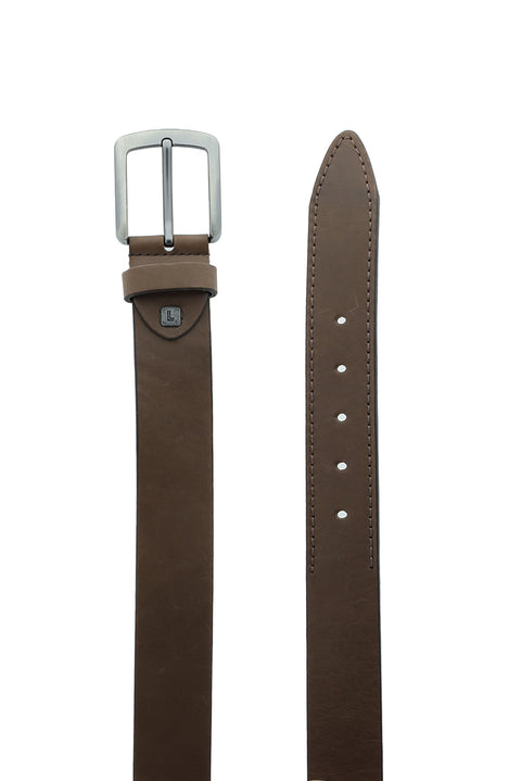 Coffee Sport Leather Belt
