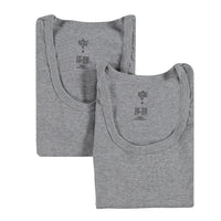 Medium Gray 2-Piece Cotton Athletic Tank Top Set
