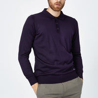 Mor Polo Yaka Regular Fit Yünlü Triko Kazak