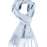 Blue Patterned Mixed Wool Scarf