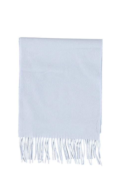 Blue Patterned Mixed Wool Scarf