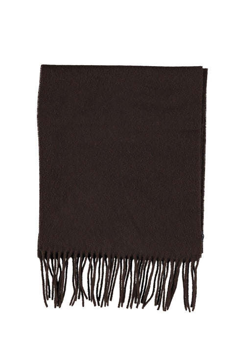 Coffee Patterned Mixed Wool Scarf