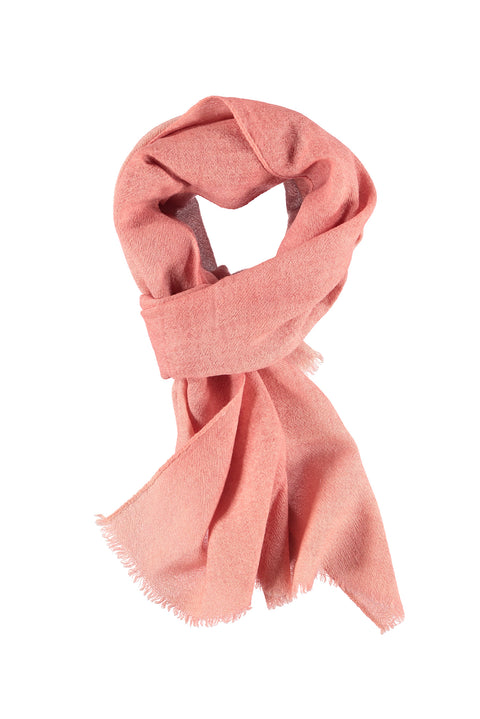 Pink Patterned Wool Scarf