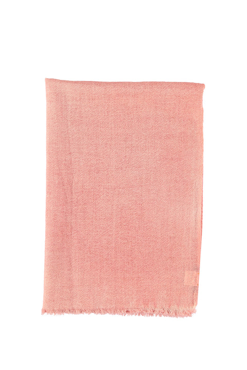 Pink Patterned Wool Scarf