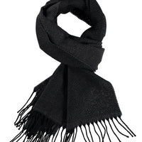 Anthracite Patterned Wool Scarf