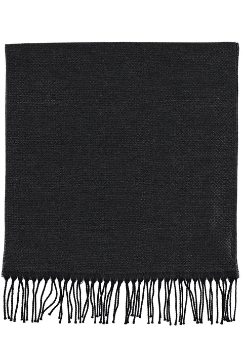 Anthracite Patterned Wool Scarf