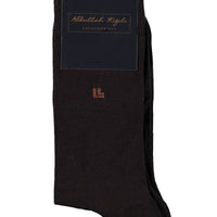 Coffee Plain Mercerized Socks