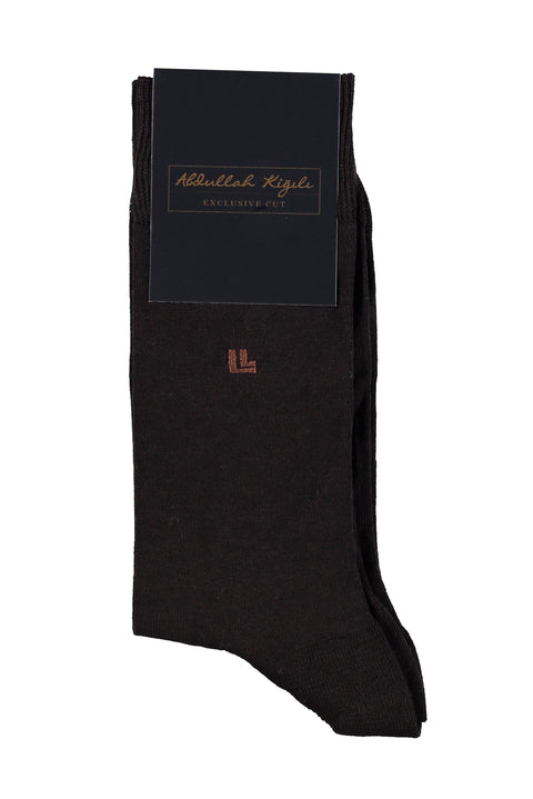 Coffee Plain Mercerized Socks