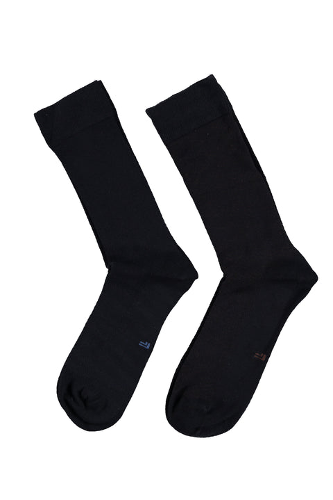 Navy Blue 2-Pack Patterned Bamboo Sock Set