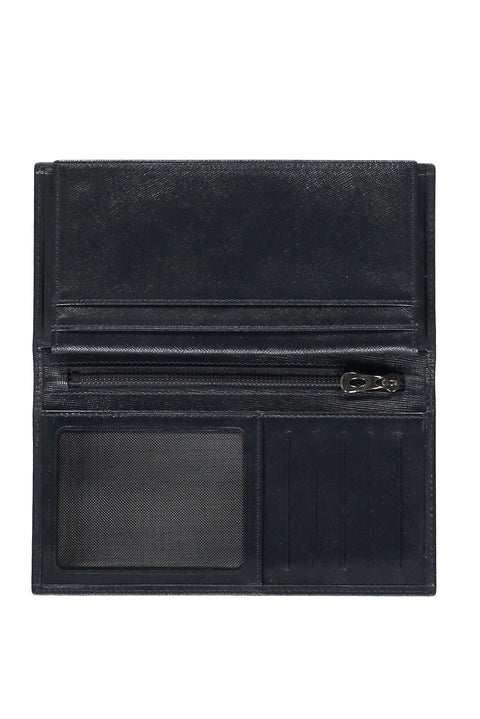 Navy Leather Wallet