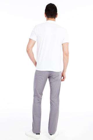  Açık Gri 6 Drop Regular Fit Standart Kesim Likralı Kanvas / Chino Pantolon