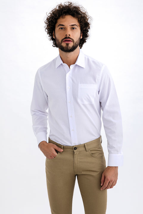 Light Brown - Camel Slim Fit Stretch Canvas / Chino Trousers