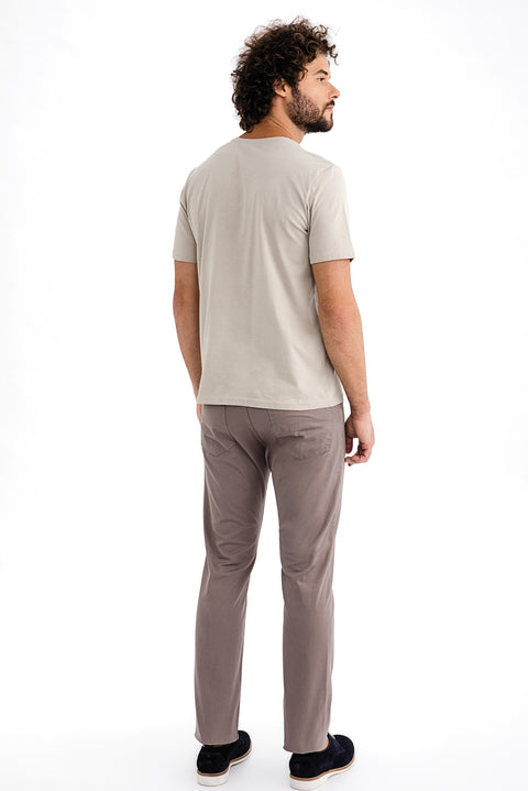 Mink Regular Fit Standard Cut Lycra Canvas / Chino Pants