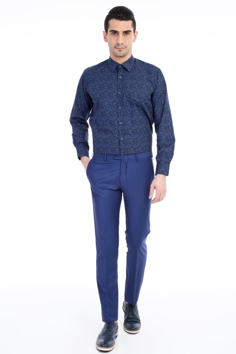 Kum 7 Drop Slim Fit Dar Kesim Yünlü Klasik Kumaş Pantolon