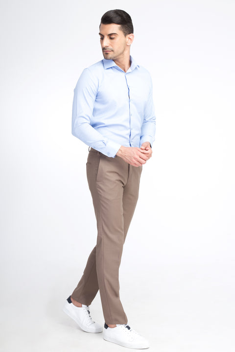 Toprak 7 Drop Slim Fit Narrow Cut Classic Wool Fabric Trousers