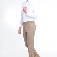 Mink 6 Drop Regular Fit Standard Cut Classic Fabric Wool Trousers