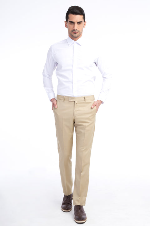 Kum 6 Drop Regular Fit Standard Cut Classic Fabric Wool Trousers