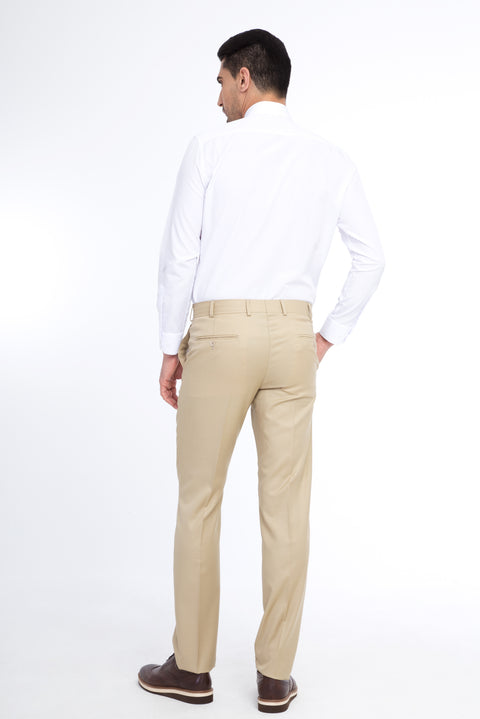 Kum 6 Drop Regular Fit Standard Cut Classic Fabric Wool Trousers