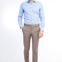 Vizon 7 Drop Slim Fit Dar Kesim Yünlü Klasik Kumaş Pantolon