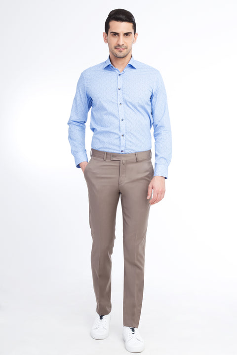Vizon 7 Drop Slim Fit Dar Kesim Yünlü Klasik Kumaş Pantolon
