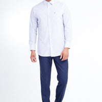 Blue 6 Drop Regular Fit Standard Cut Classic Fabric Trousers