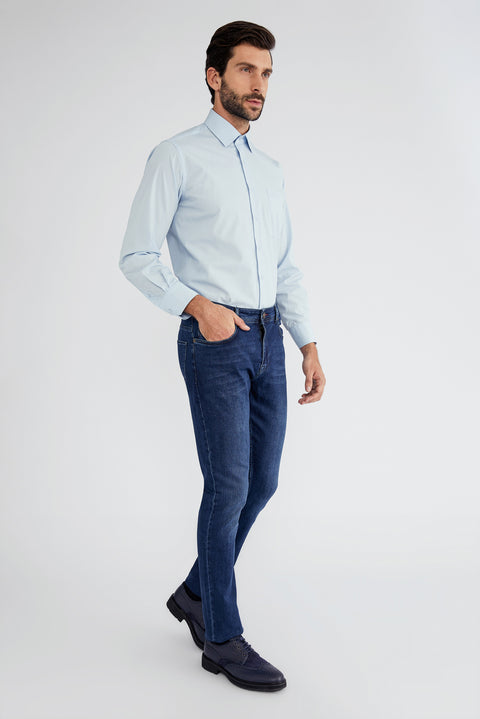 Light Blue Long-Sleeve Classic Shirt