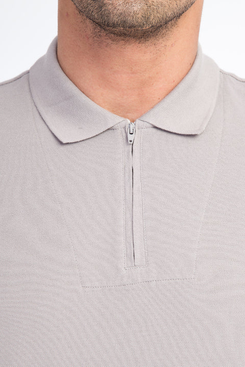 Mink Polo Collar Regular Fit Cotton T-shirt