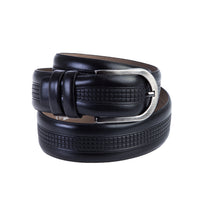 Black Patterned Classic Belt