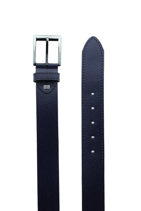 Navy Blue Sporty Patterned Belt