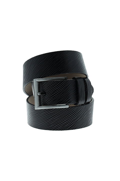 Black Sport Patterned Belt