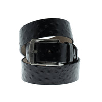 Black Sport Patterned Belt