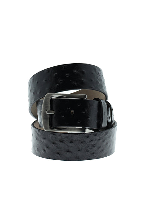 Black Sport Patterned Belt