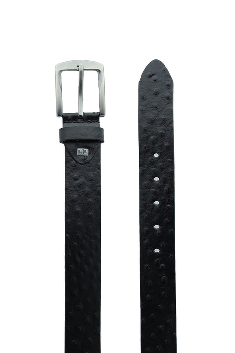 Black Sport Patterned Belt