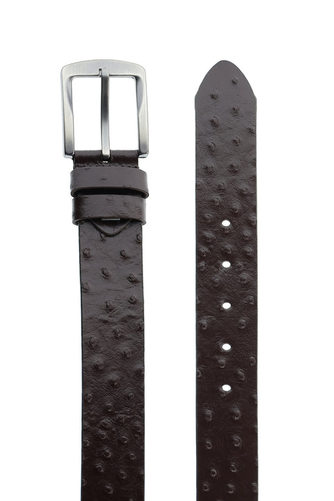 Coffee Sport Patterned Belt