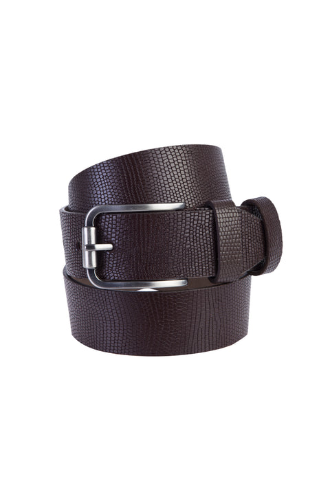 Coffee Sport Patterned Belt