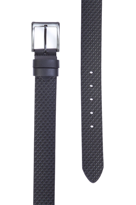 Black Patterned Sports Belt