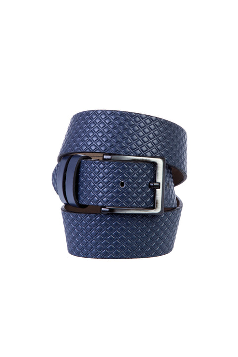 Navy Blue Patterned Sport Belt