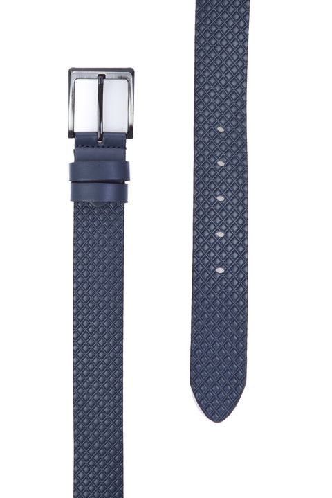 Navy Blue Patterned Sport Belt