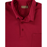 Red Plus Size Polo Collar Regular Fit Cotton T-shirt