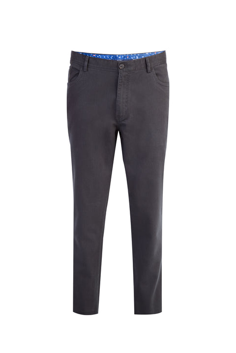 Khaki Relaxed Fit Stretch Canvas / Chino Trousers