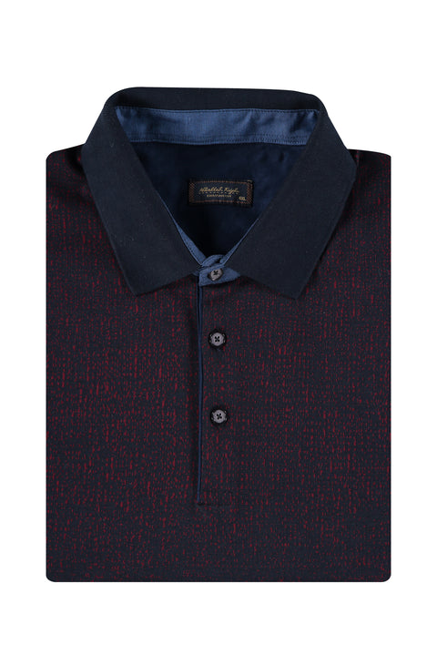 Burgundy Plus Size Polo Shirt