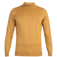 Açık Kahve - Camel Yarım Balıkçı Yaka Regular Fit Yünlü Triko Kazak