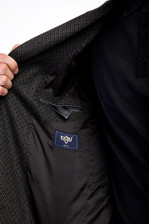 Füme Gri 4 Drop Relaxed Fit Rahat Kesim Kuşgözü Ceket